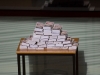 Bath UCU displayed a pile of *£20 notes* to the value of the £130,000 pension loss